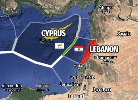 Χάρτης με την κυπριακή ΑΟΖ